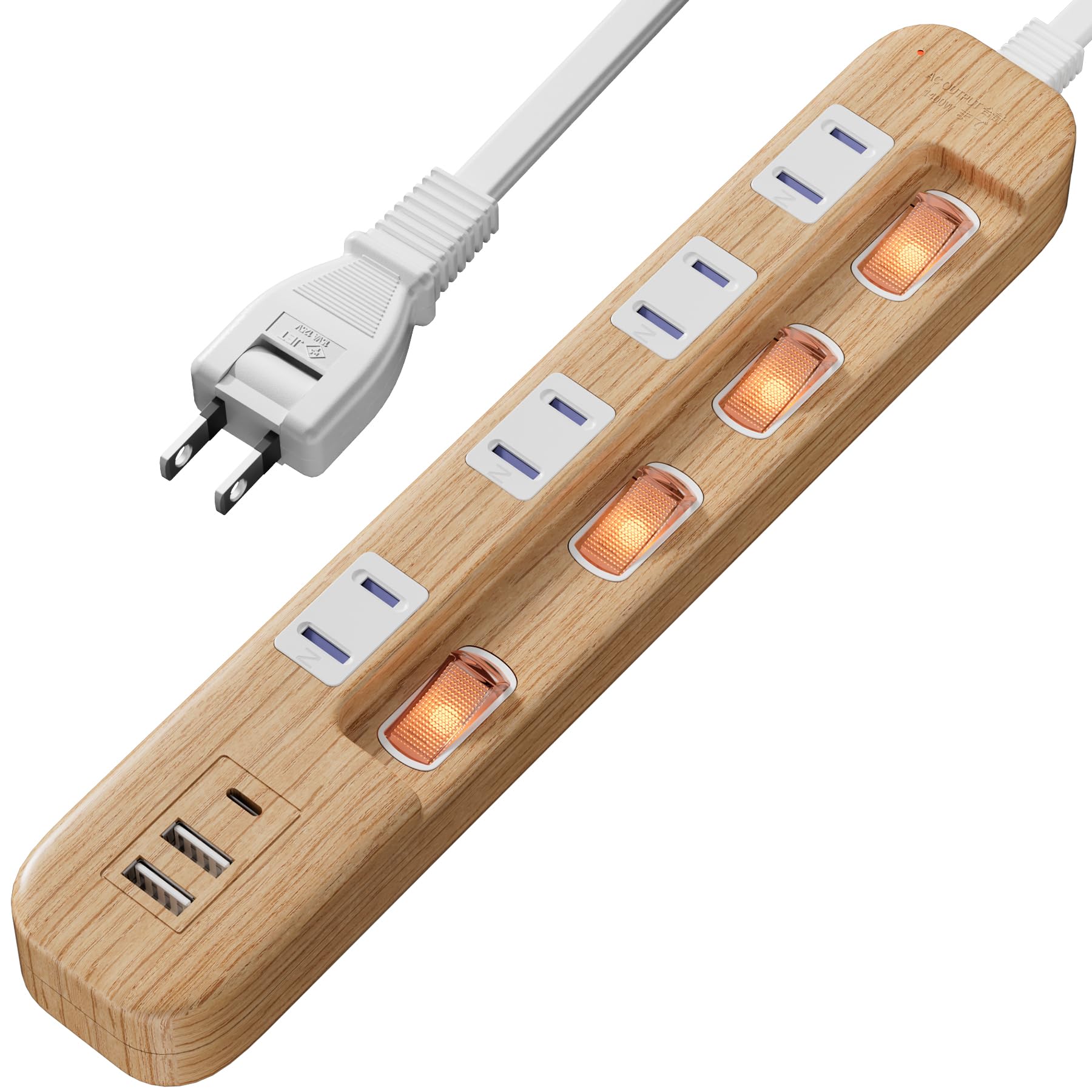 Amazon.co.jp: SAYBOUR 電源タップ 延長コード USB付き Type-C 1